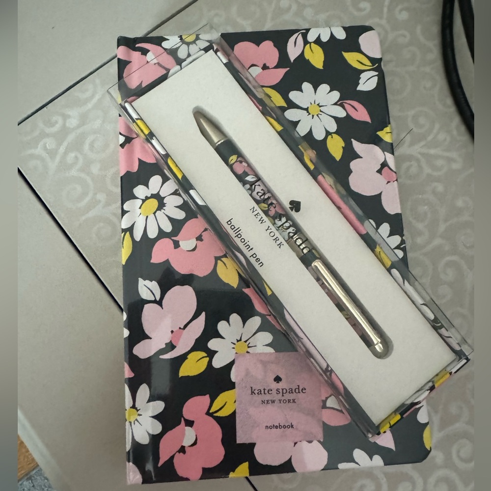 Kate Spade New York road trip floral notebook and pen